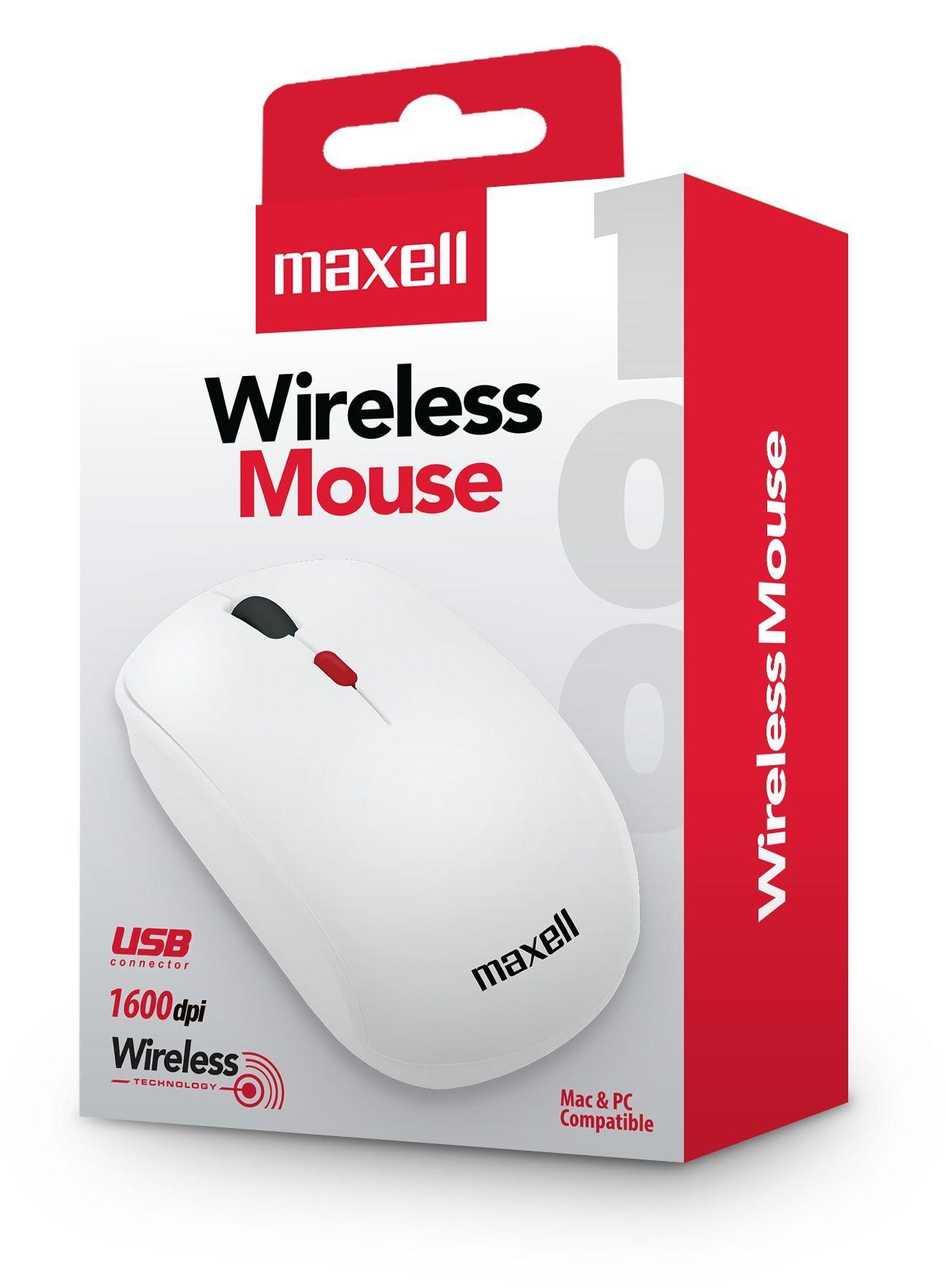 Mouse Inalámbrico Maxell 1600 DPI MOWL-100 Blanco-2