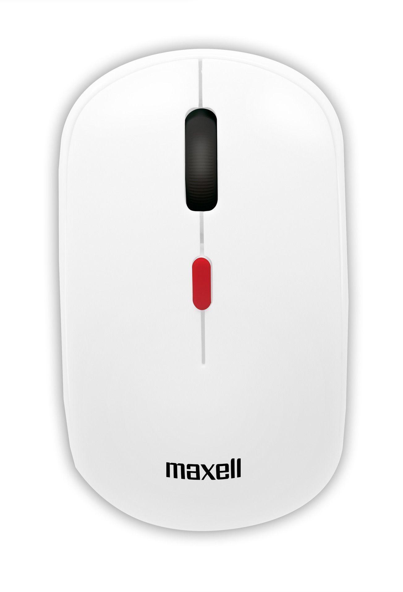 Mouse Inalámbrico Maxell 1600 DPI MOWL-100 Blanco-0
