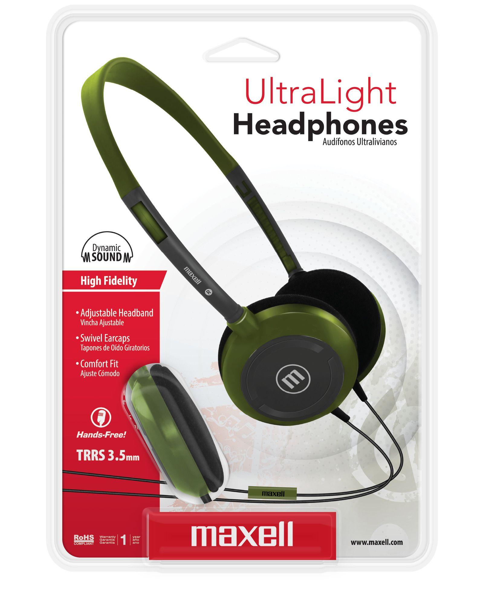 Audífonos Maxell HP-200 Ultra Livianos Olive-2