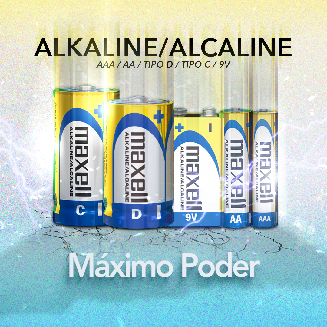 Pilas Alcalinas Maxell Tamaño AA 4 Unidades-2