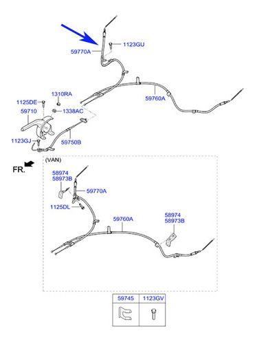 Piola Freno Mano Derecha Hyundai H-1 2.5 2008-2018 Original-3