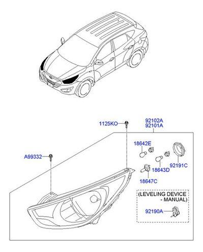 Óptico Delantero Izquierdo Hyundai Tucson 2009-2013-3
