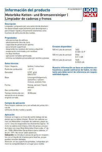 Limpiador Desengrasante Cadenas De Moto Liqui Moly 500 Ml-4