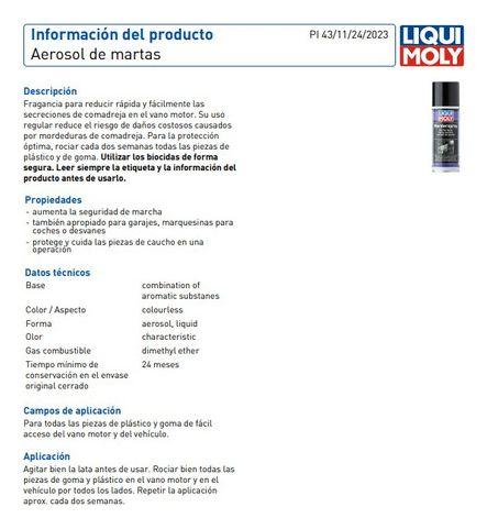 Repelente De Roedores O Ratones Liqui Moly 200 Ml-3