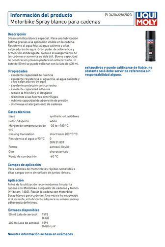 Grasa Sintética Blanca Para Cadena De Moto Liqui Moly 50 Ml-3