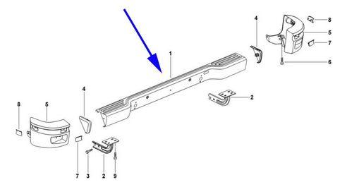 Parachoque Trasero Mahindra Pik Up 2.6 2.2 2008-2017-2