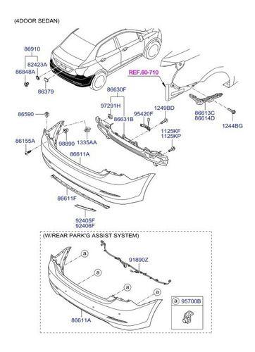 Cubierta Inf. Parachoque Tras. Hyundai Grand I10 Sedan 14-18-3