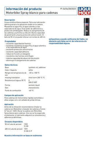 Grasa Sintética Blanca Para Cadena De Moto Liqui Moly 400 Ml-3