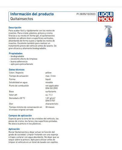 Removedor Insectos En Pintura Y Vidrios Liqui Moly 500 Ml-3