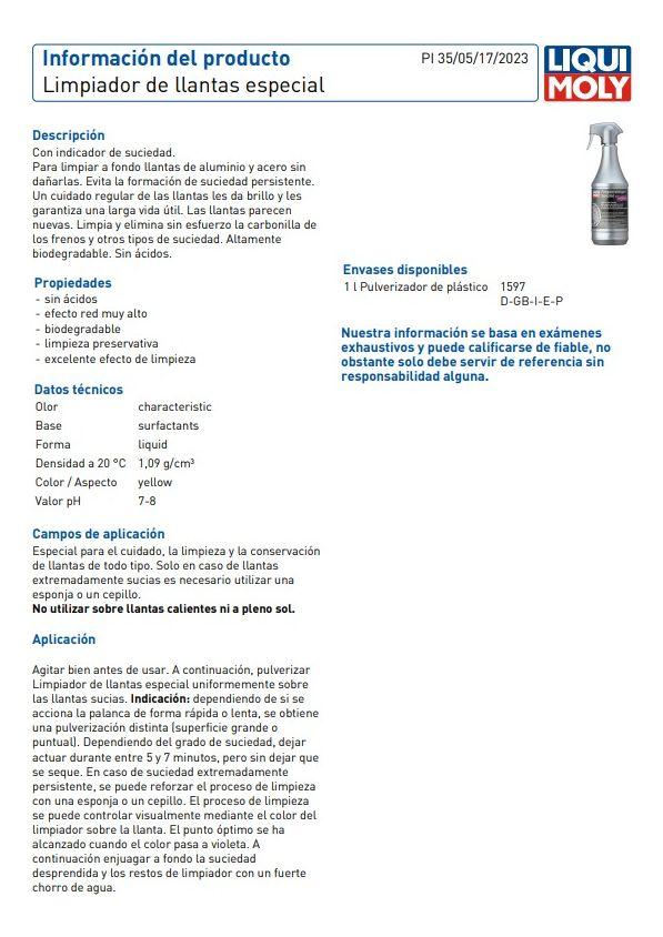 Limpiador De Llantas Liqui Moly 1 Lt-3
