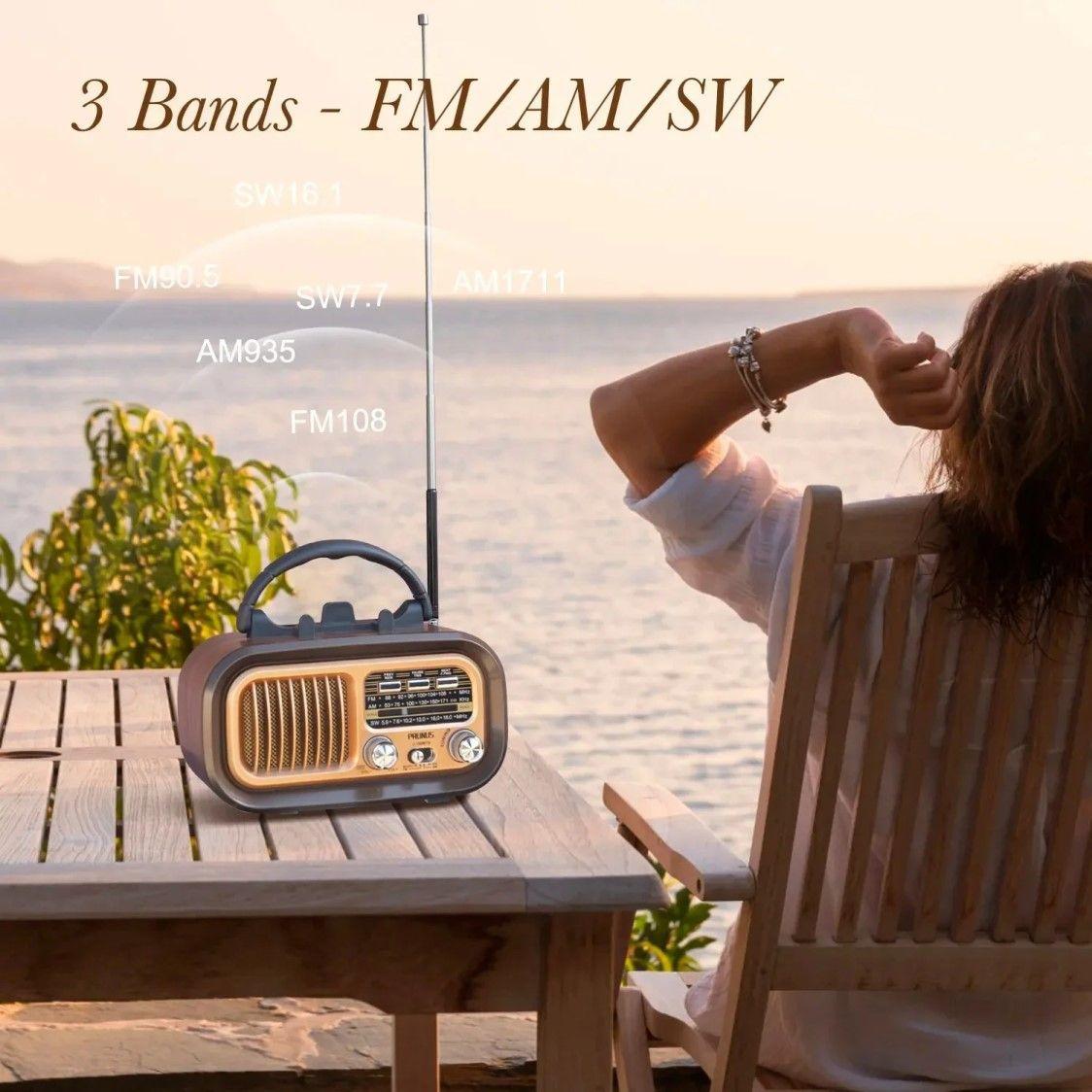 Radio Am/Fm Portátil Carga Solar Y USB-4