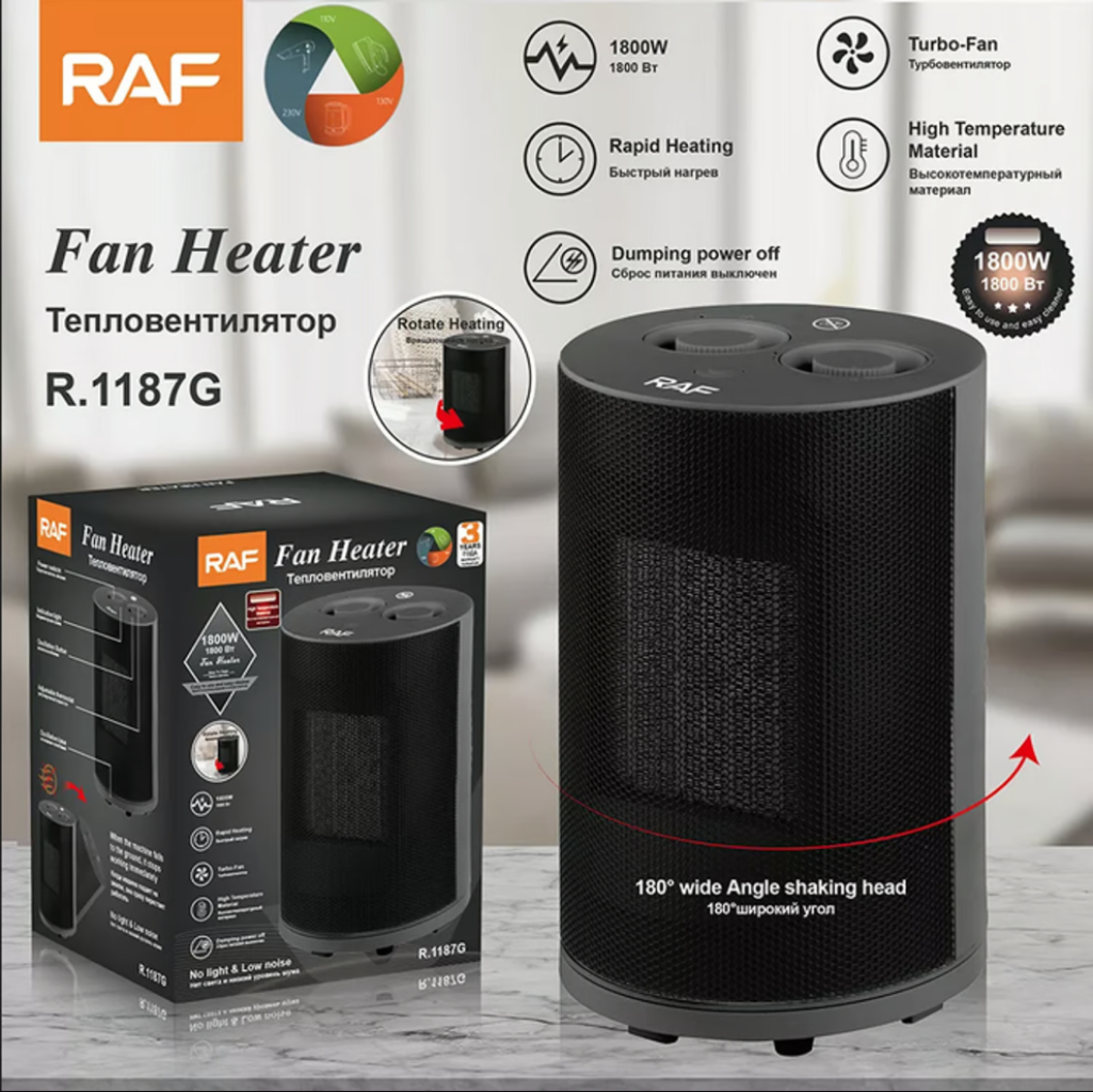 Calefactor Cerámico Oscilante 1800w R.1187-3