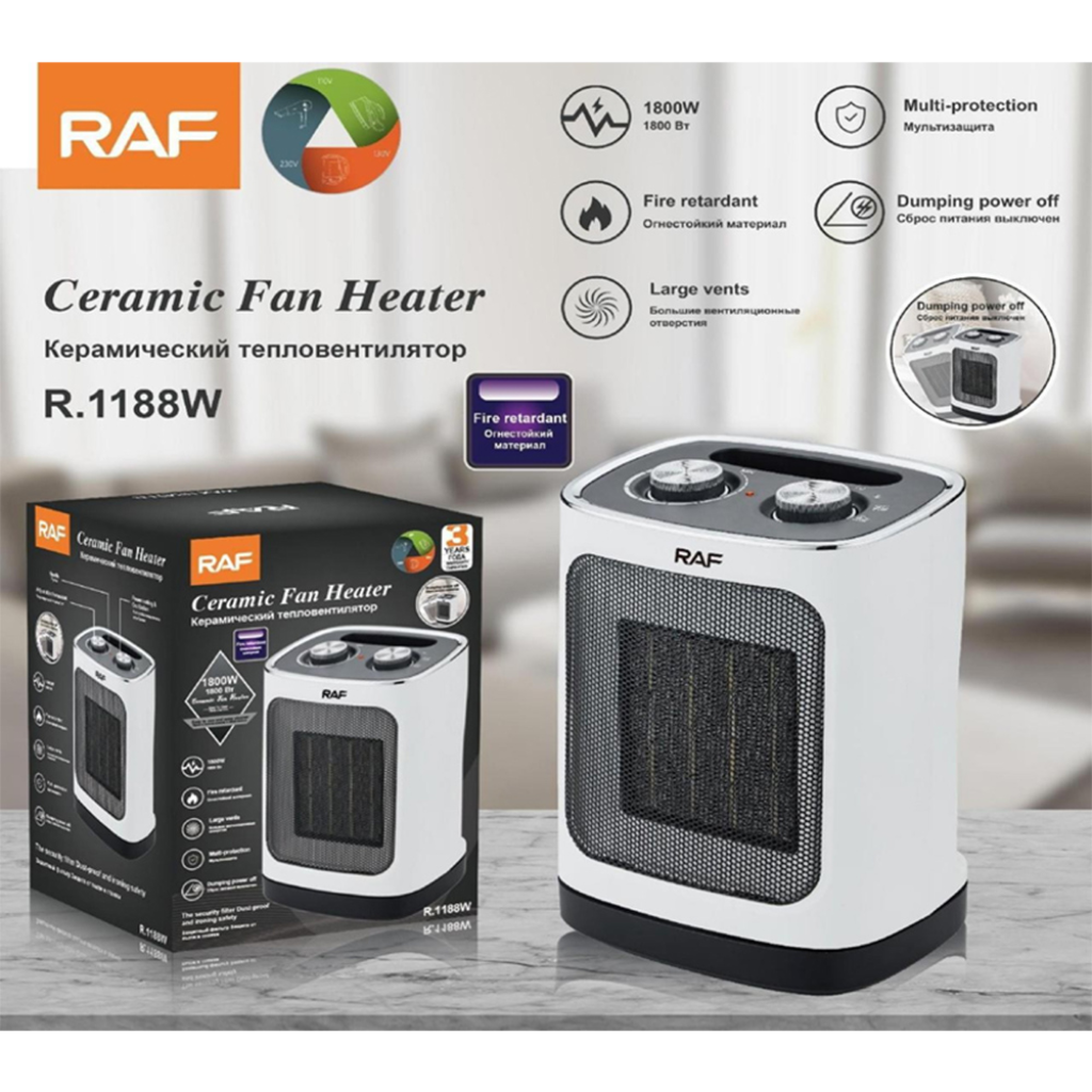 Calefactor Cerámico Eléctrico 1800w R.1188-2
