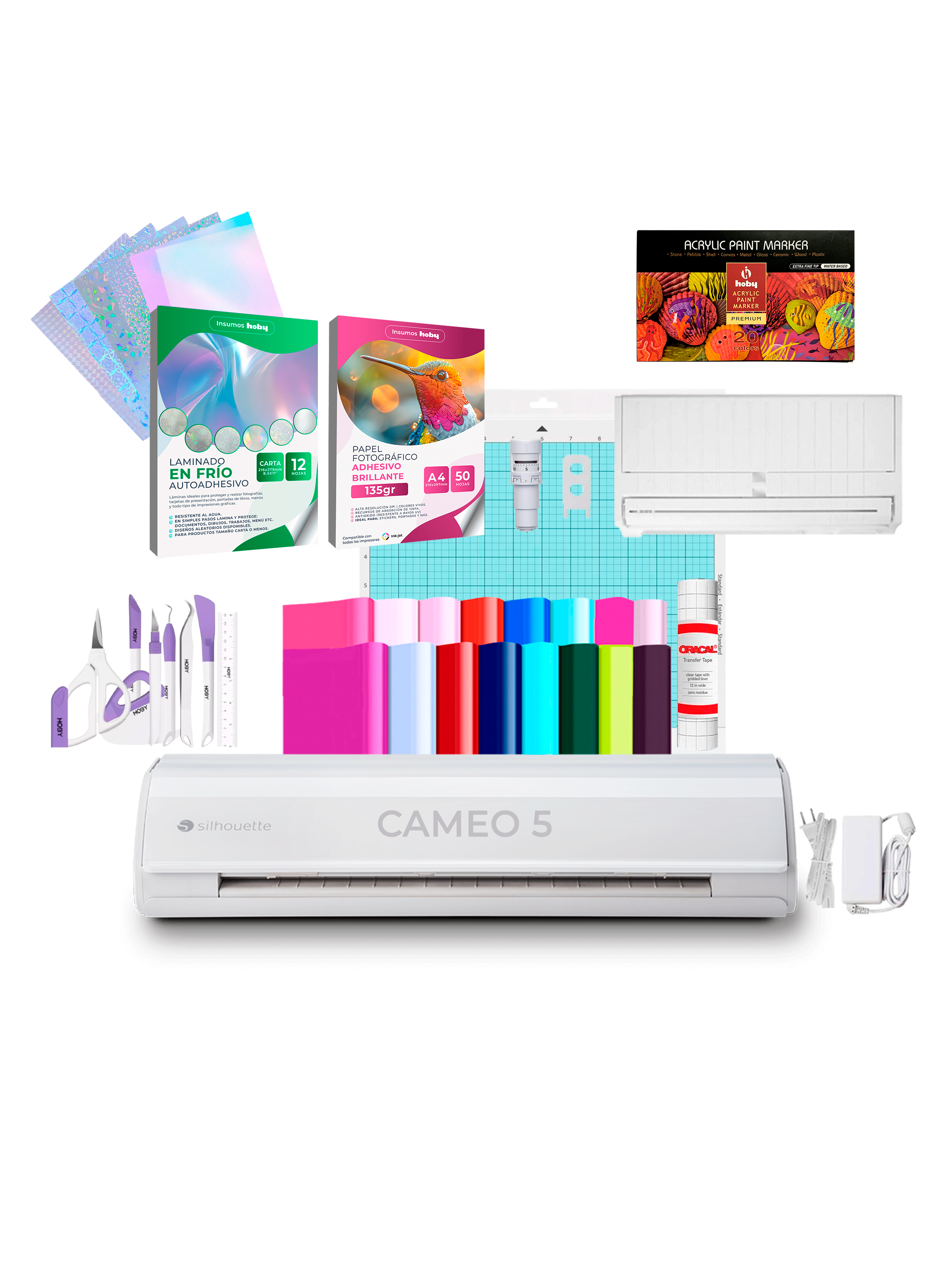 Silhouette Cameo 5: Kit Premium de Creación y Personalización con Materiales Especializados-0
