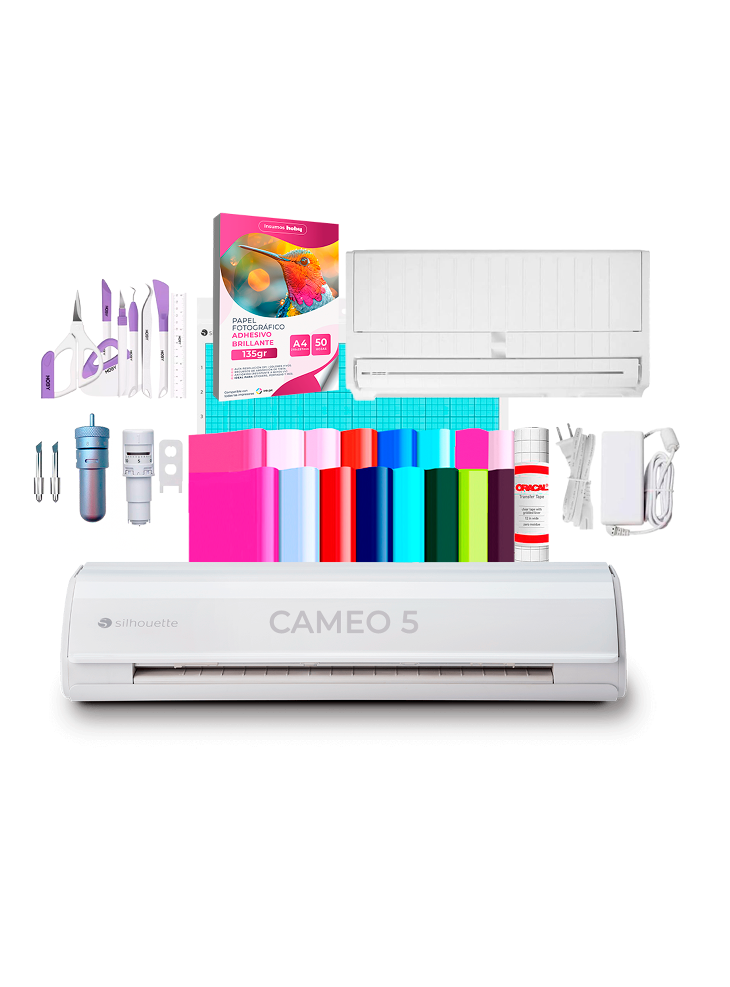 Kit completo Cameo 5 + insumos para corte y diseño-0