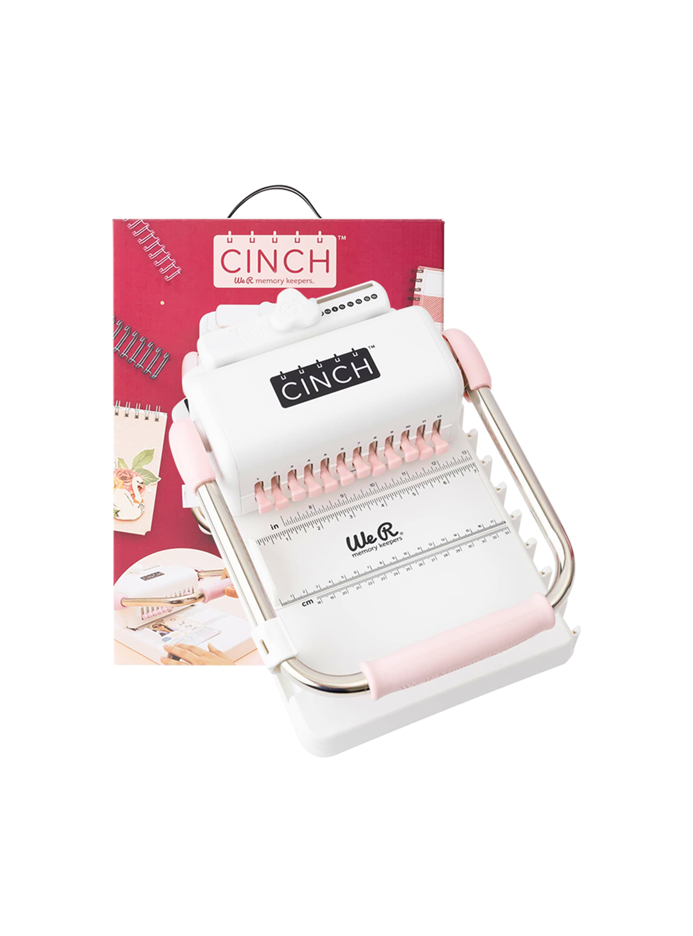 Kit de Encuadernadora Cinch Rosa + Insumos para Emprender-1