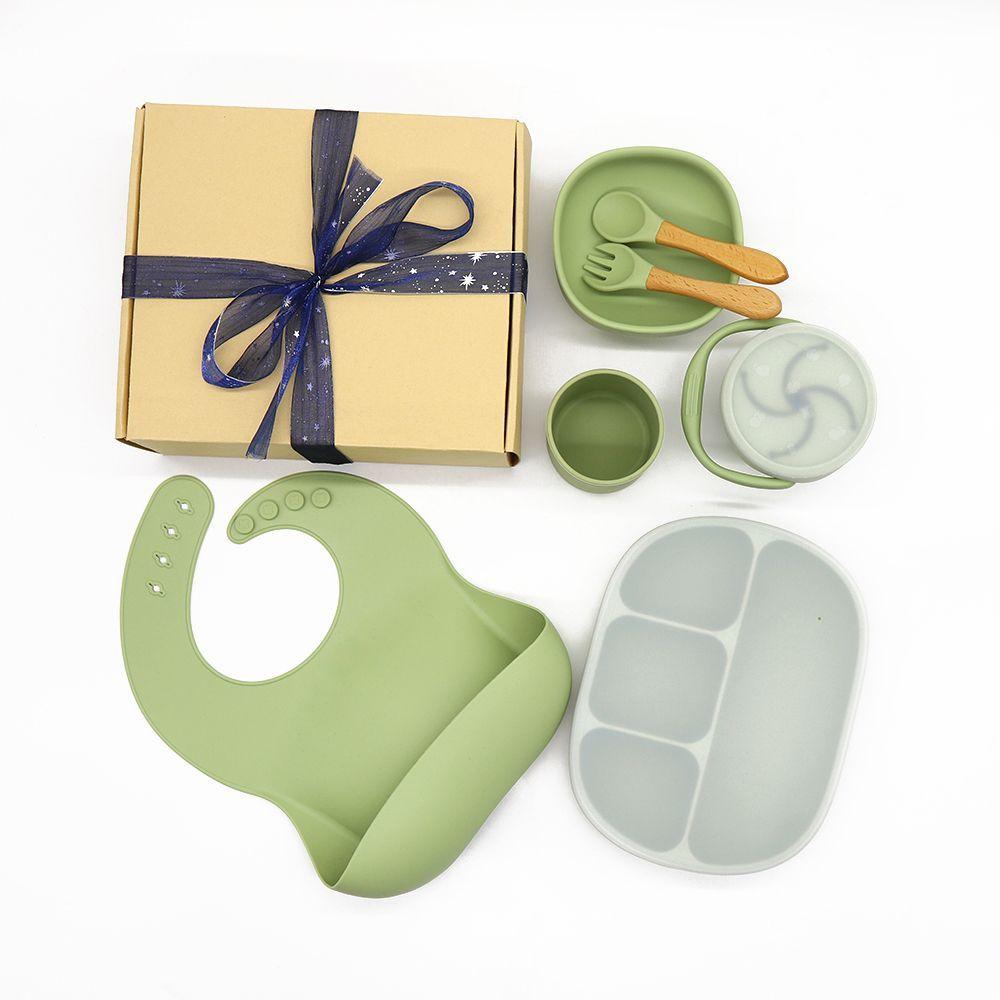 Set de Alimentación Silicona AllMedikal Kids 7 piezas Oliver-0