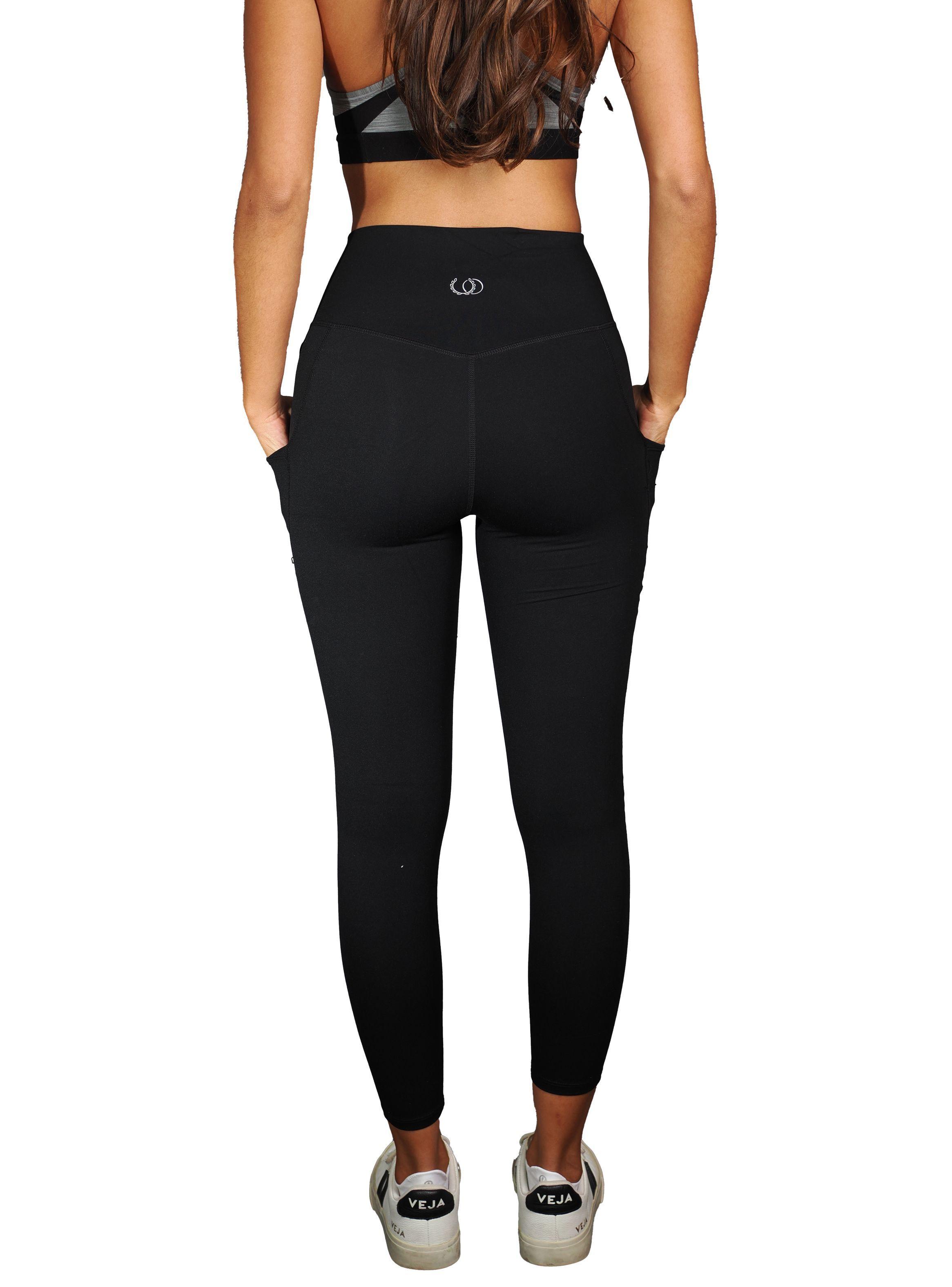 Calza deportiva 7/8 con Bolsillos Mujer Negra-2