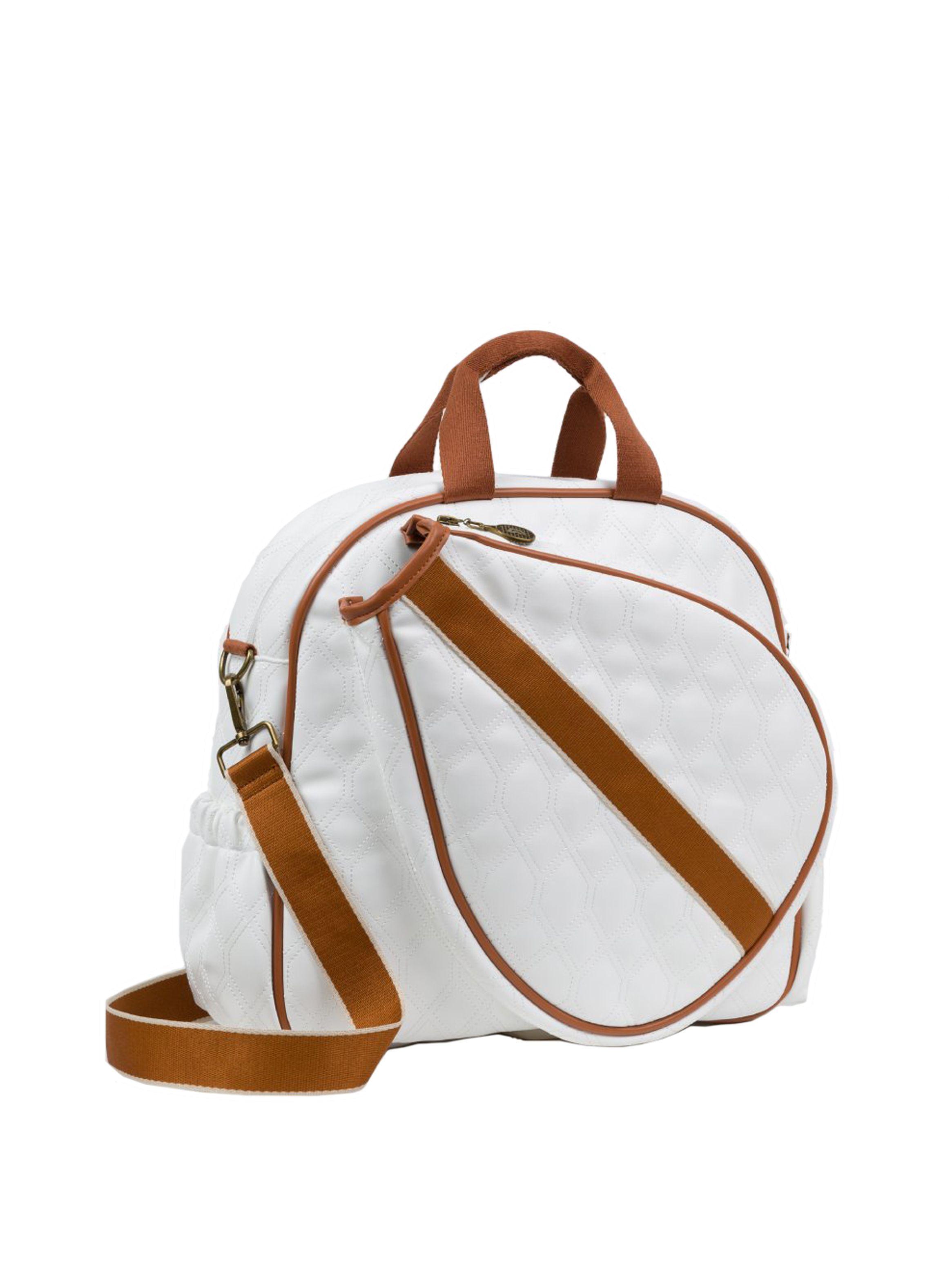 Bolso de Pádel Mujer Blanco Strap Café-3