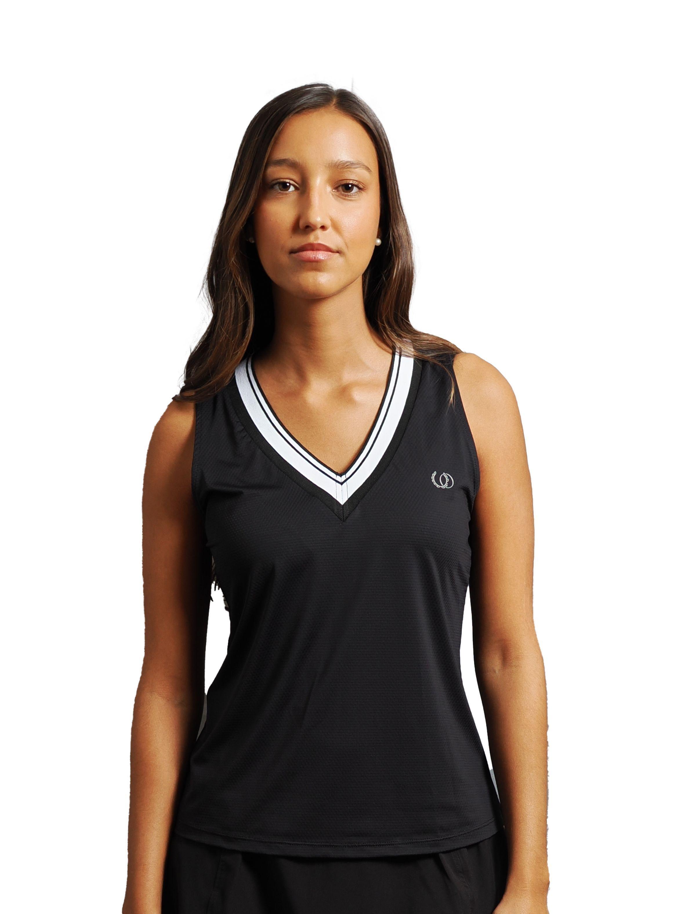 Polera Deportiva con Cuello en V-0
