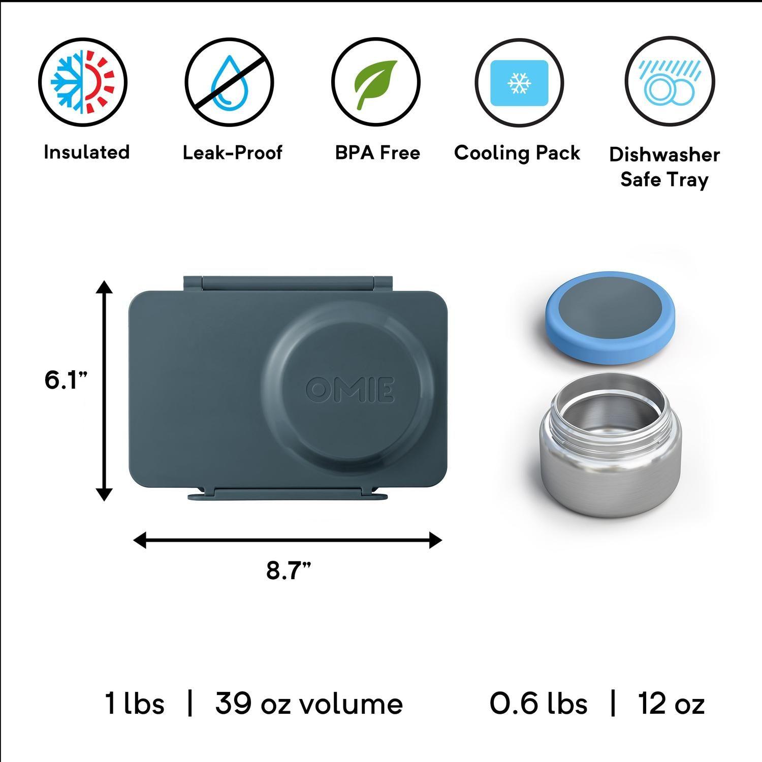 OmieBox® UP – Lonchera Térmica Infantil con Termo Integrado - Graphite-4