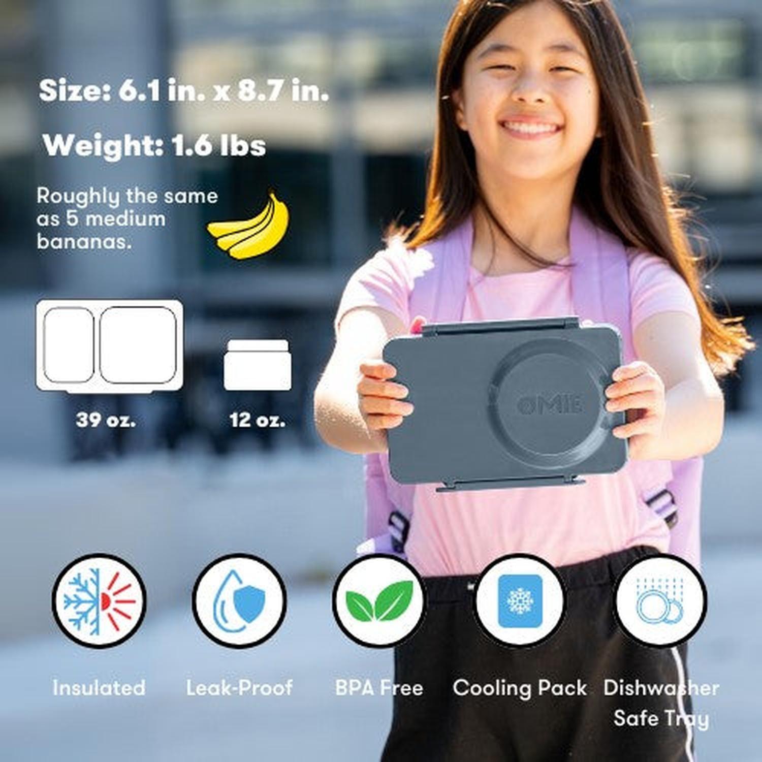OmieBox® UP – Lonchera Térmica Infantil con Termo Integrado - Graphite-6