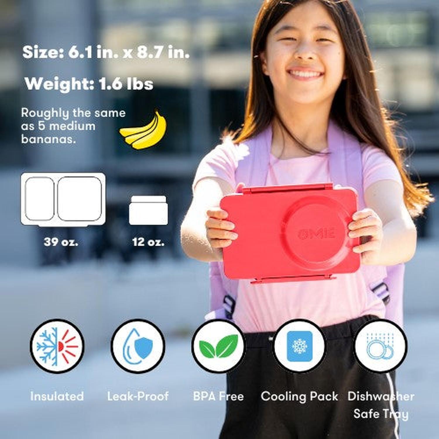 OmieBox® UP – Lonchera Térmica Infantil con Termo Integrado - Cherry Pink-8