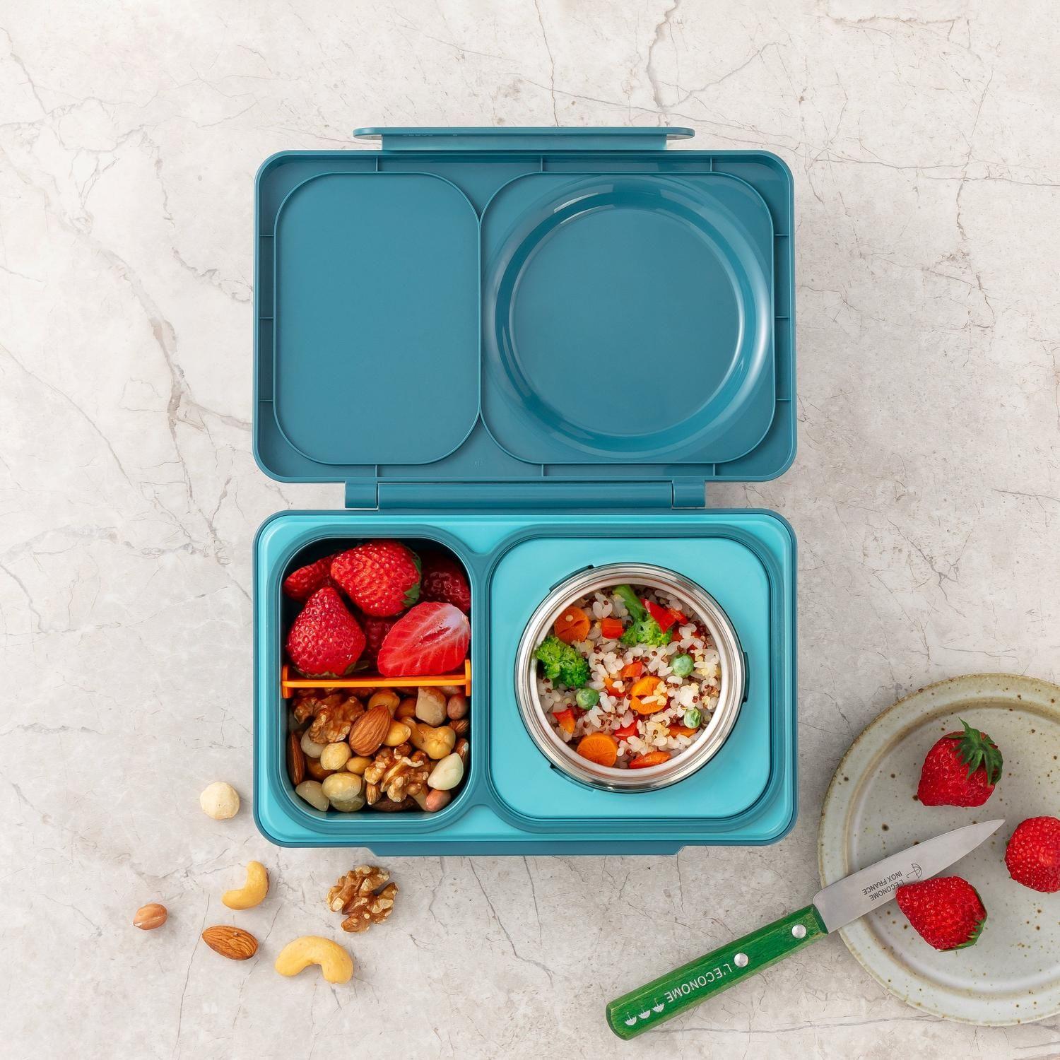OmieBox® UP – Lonchera Térmica Infantil con Termo Integrado - Teal Green-2