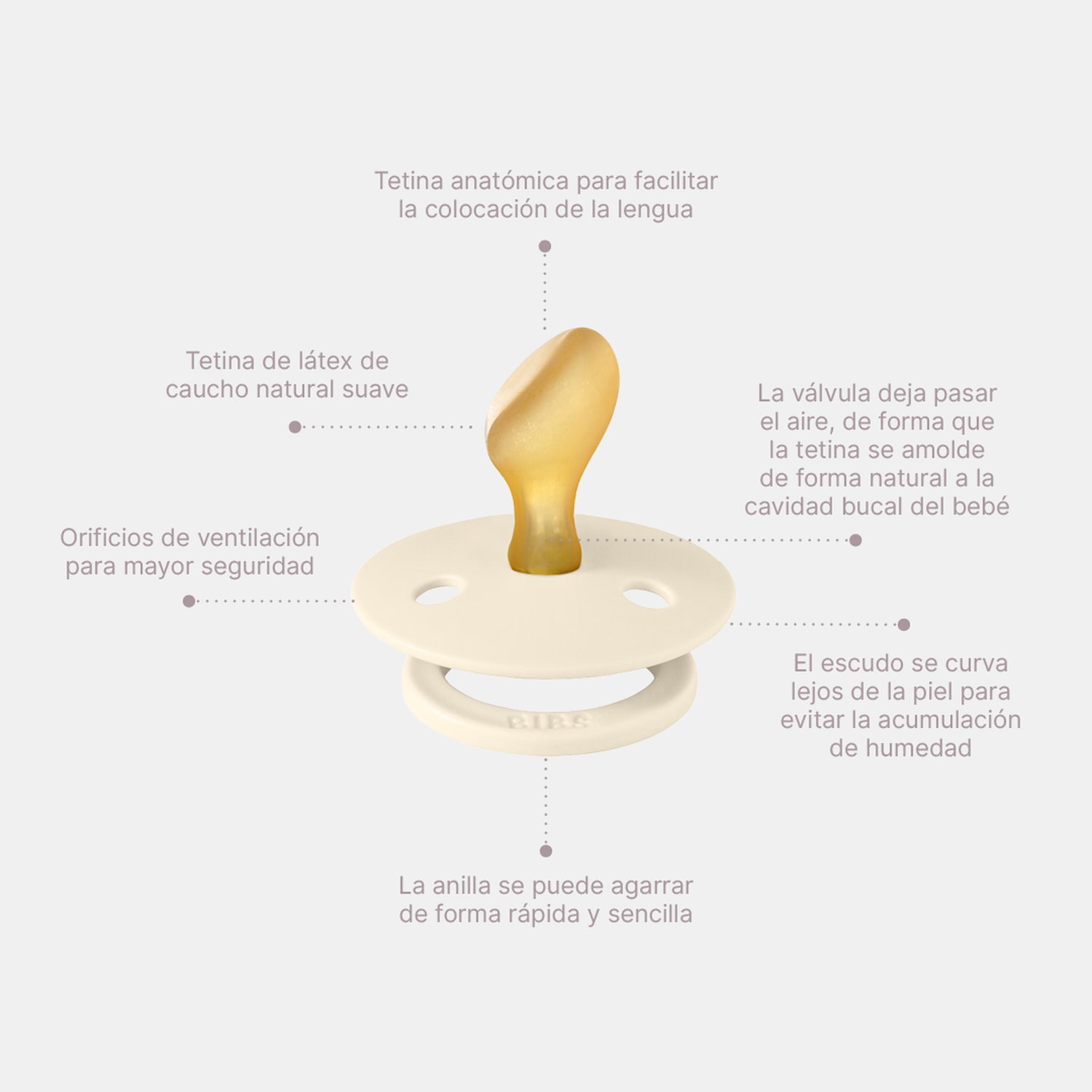 Pack de 3 Chupetes - Ivory | BIBS-4