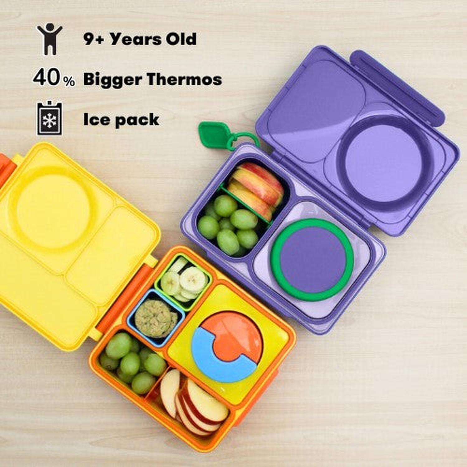 OmieBox® UP – Lonchera Térmica Infantil con Termo Integrado - Galaxy Purple-3