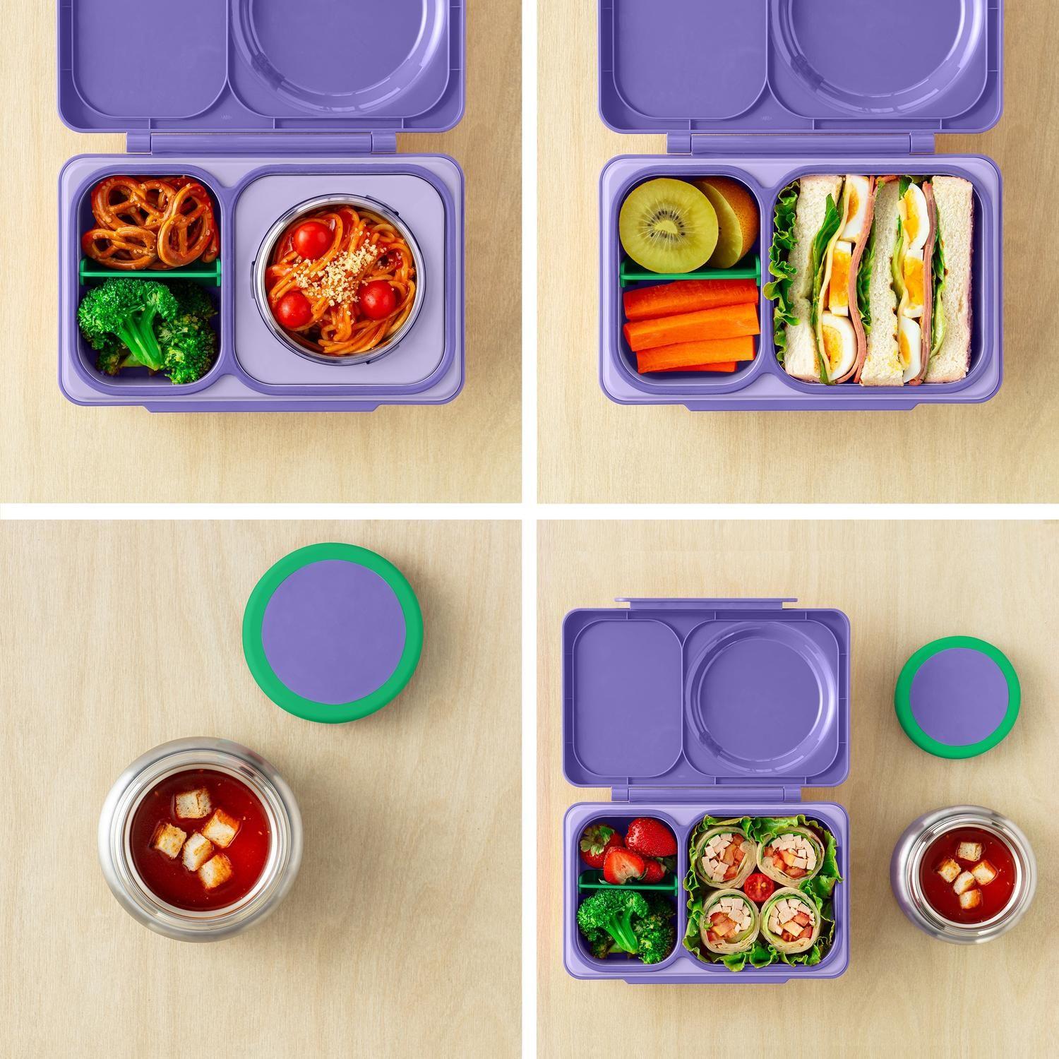 OmieBox® UP – Lonchera Térmica Infantil con Termo Integrado - Galaxy Purple-7