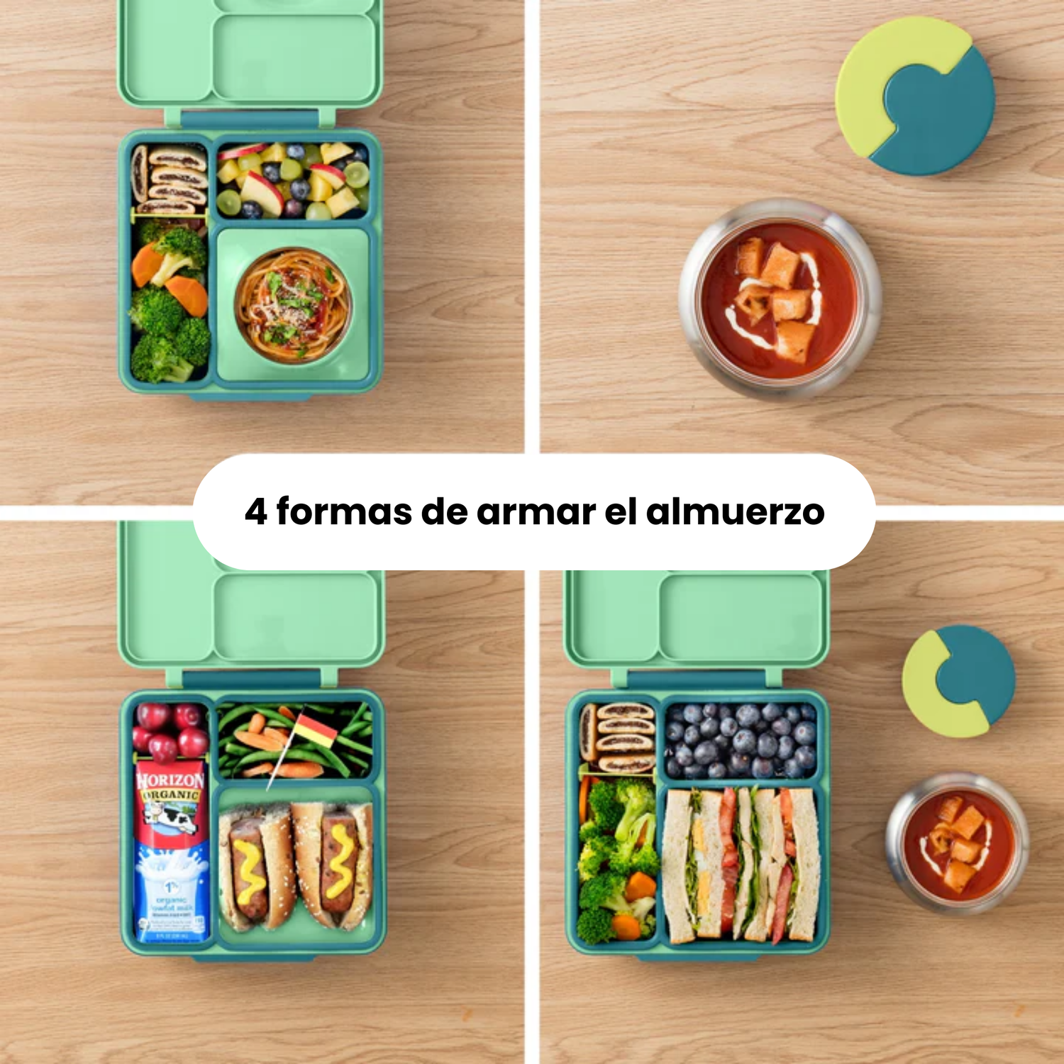 OmieBox® – Lonchera Térmica Infantil con Termo Integrado - Meadow | Omie-5