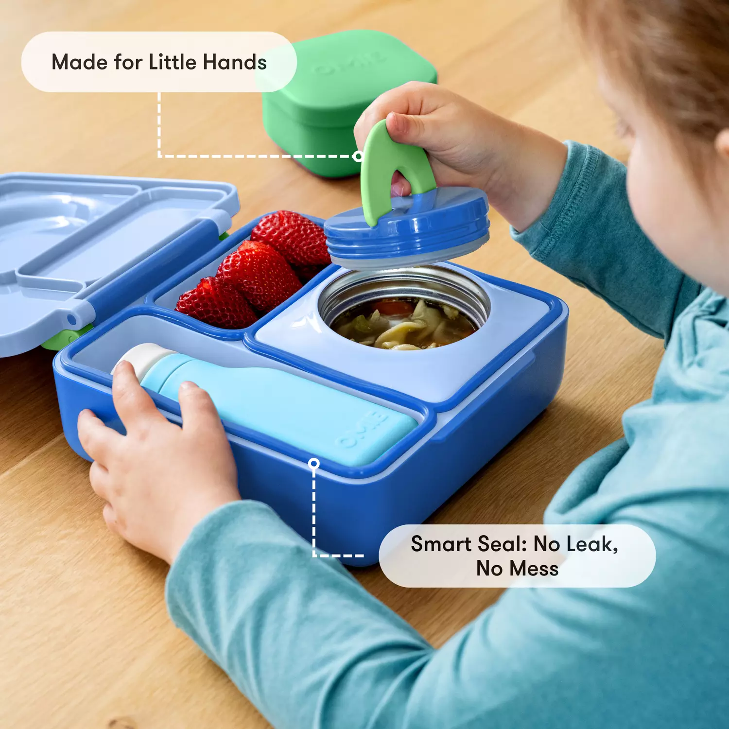 OmieBox® – Lonchera Térmica Infantil con Termo Integrado - Sea Blue | Omie-5