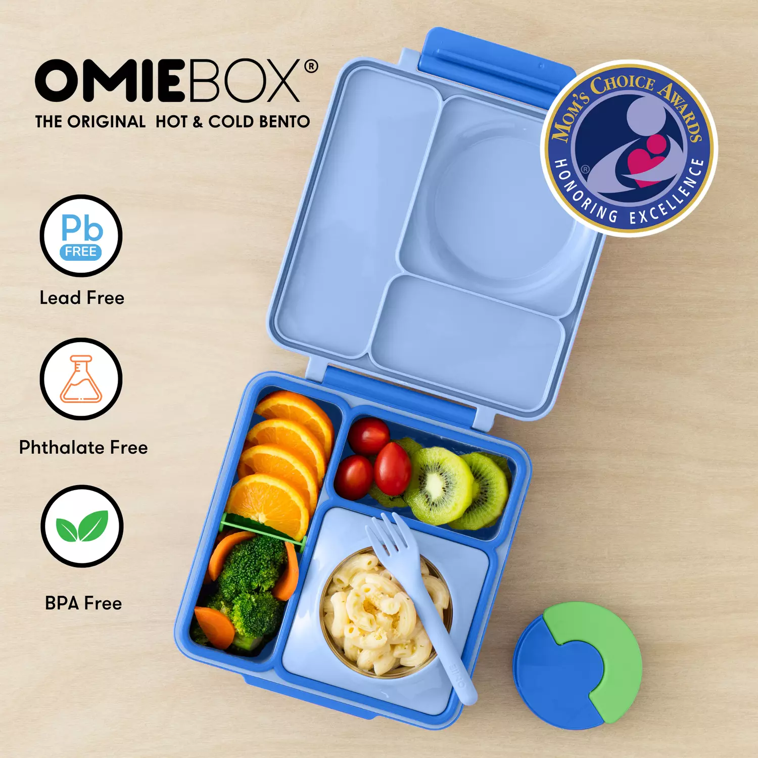 OmieBox® – Lonchera Térmica Infantil con Termo Integrado - Sea Blue | Omie-6