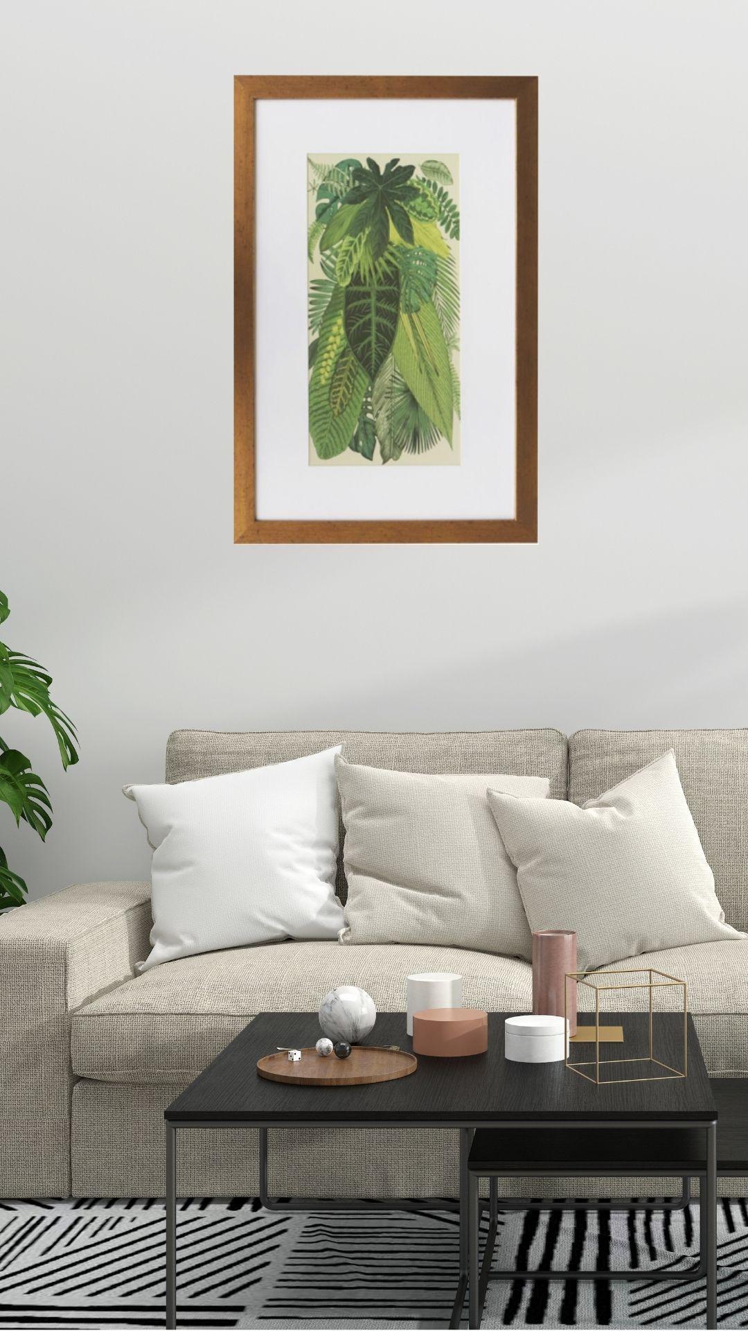 Cuadro de hojas verdes 40x60-1