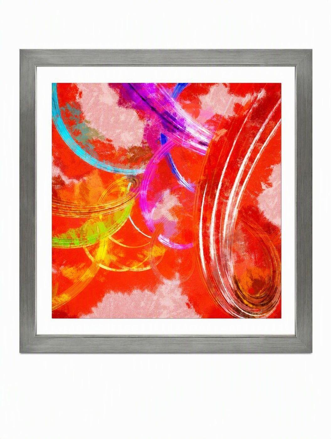 Cuadro Lamina Moderna abstracto rojo 50x50 cm-6