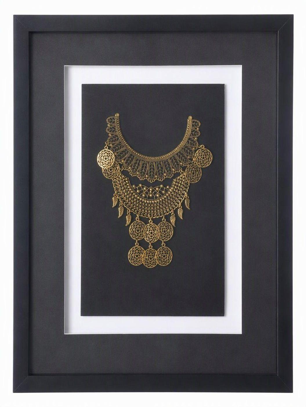 Cuadro Joya Dorada Negro 38x45 cm-4