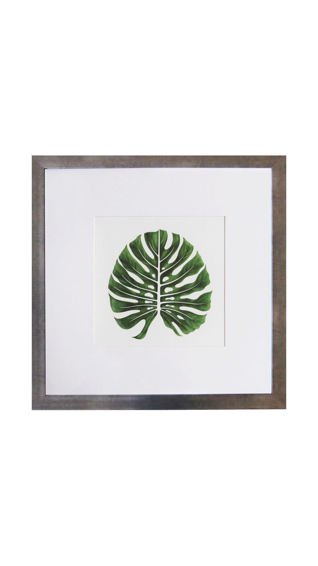 Cuadro de 1 hoja verde 50x50-1