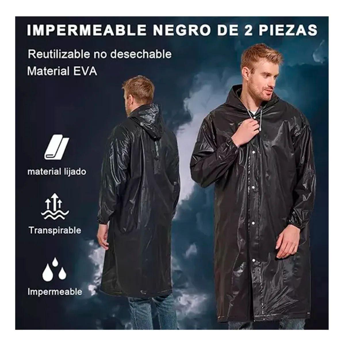 Set 2 Capa Poncho Impermeable Unisex Para Exteriores-2