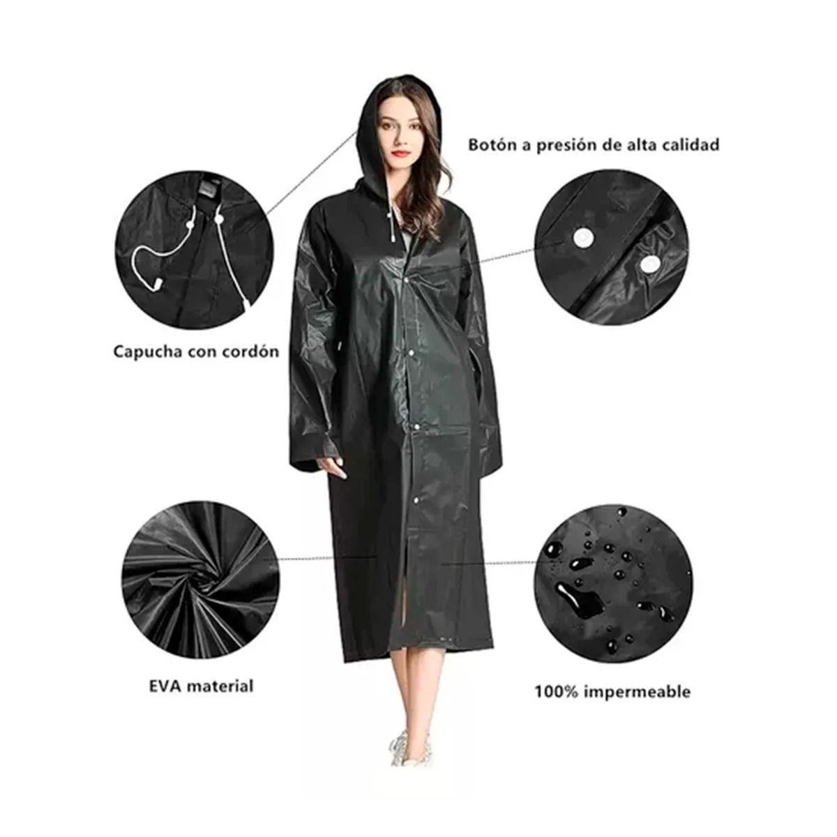 Set 2 Capa Poncho Impermeable Unisex Para Exteriores-5