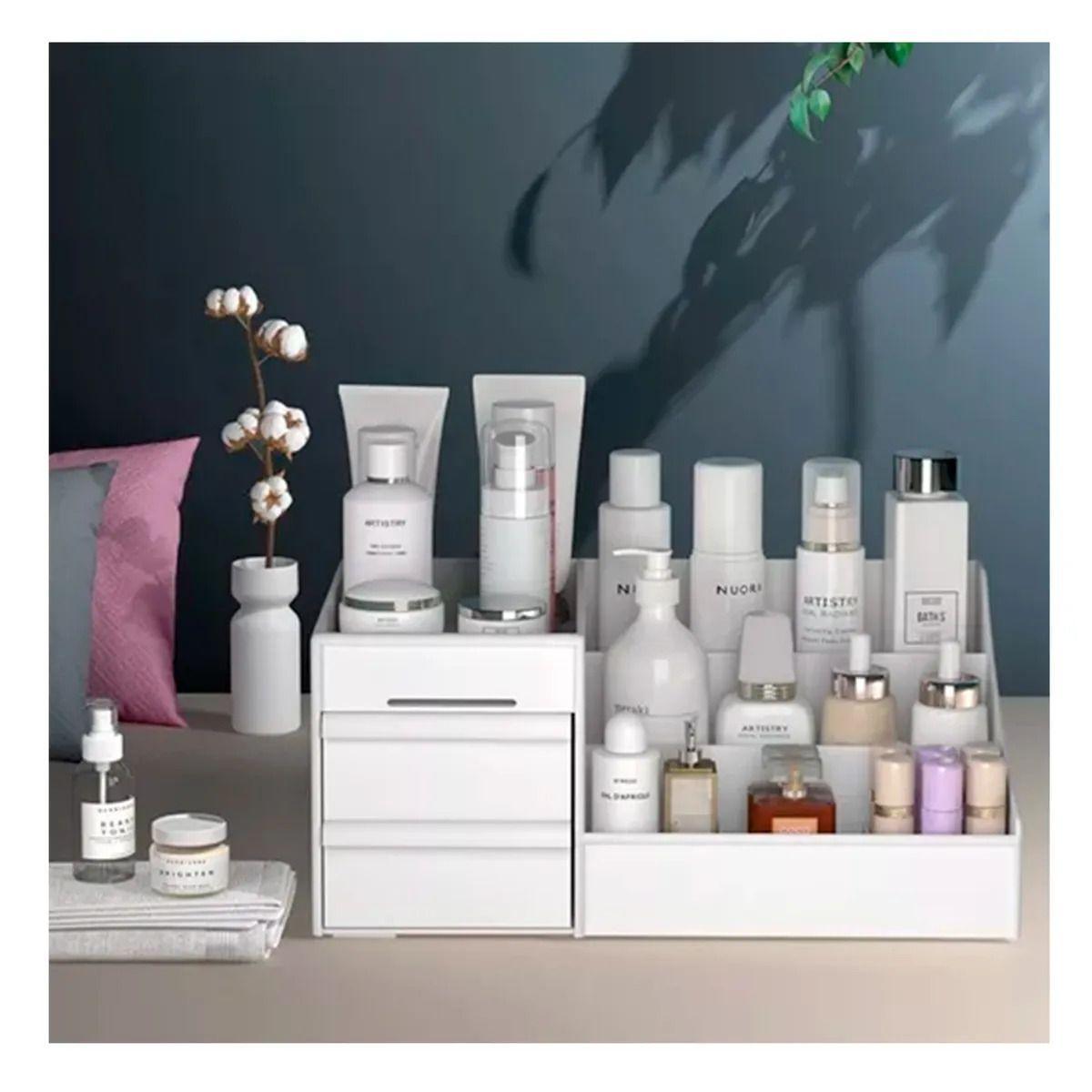 Organizador De Maquillajes Y Cosmeticos Blanco-2