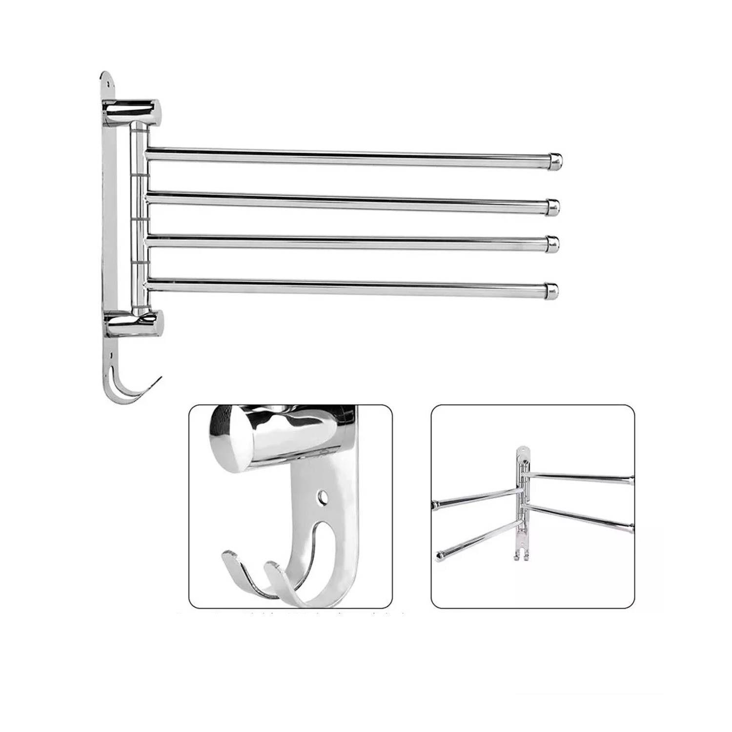 Colgador De Toalla Acero Inoxidable 4 Brazos 180 G-2