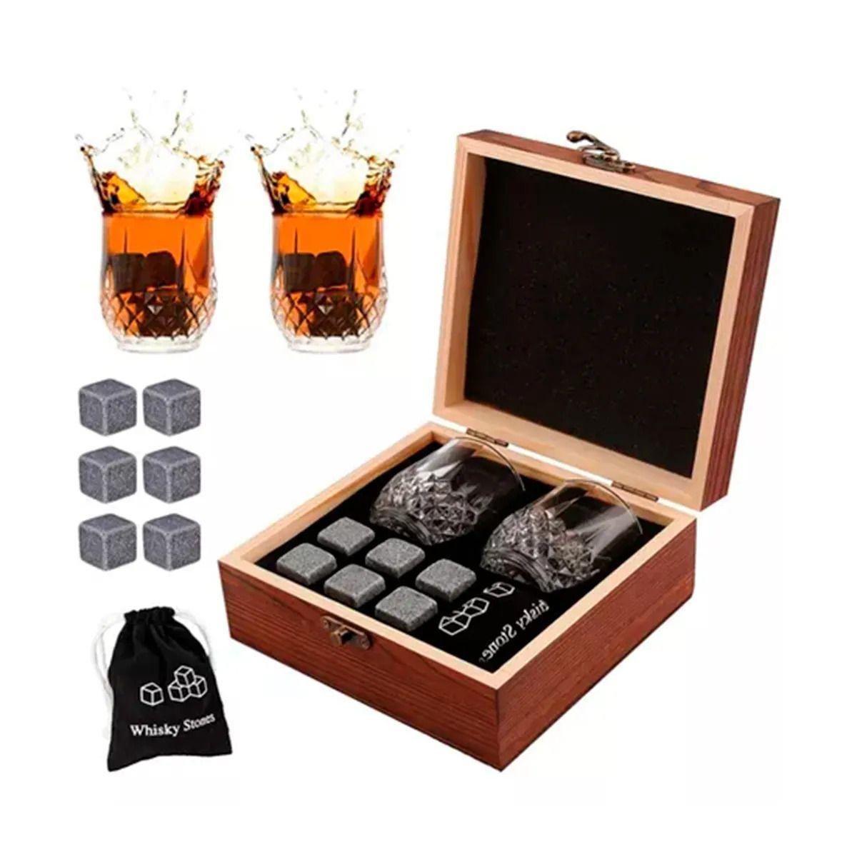 Set Para Whisky 2 Vasos De Cristal-2