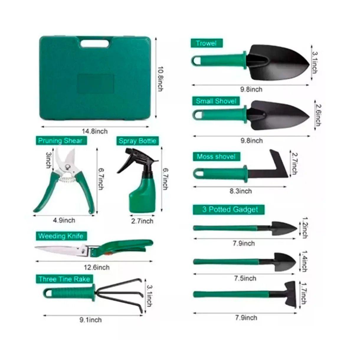 Kit Herramientas Jardiner a De Acero Resistente-1