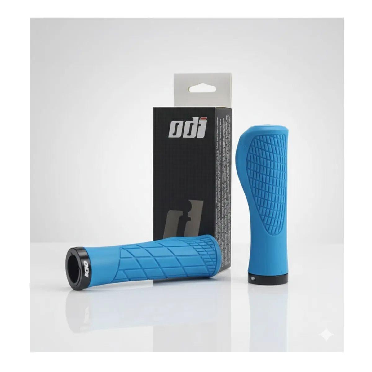 Pu os de bicicleta mtb ergonomicos Silicona Azul-0
