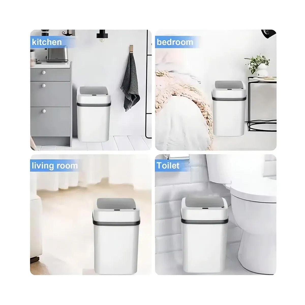 Bote Basura Inteligente Con Sensor Papelera Autom tica-5