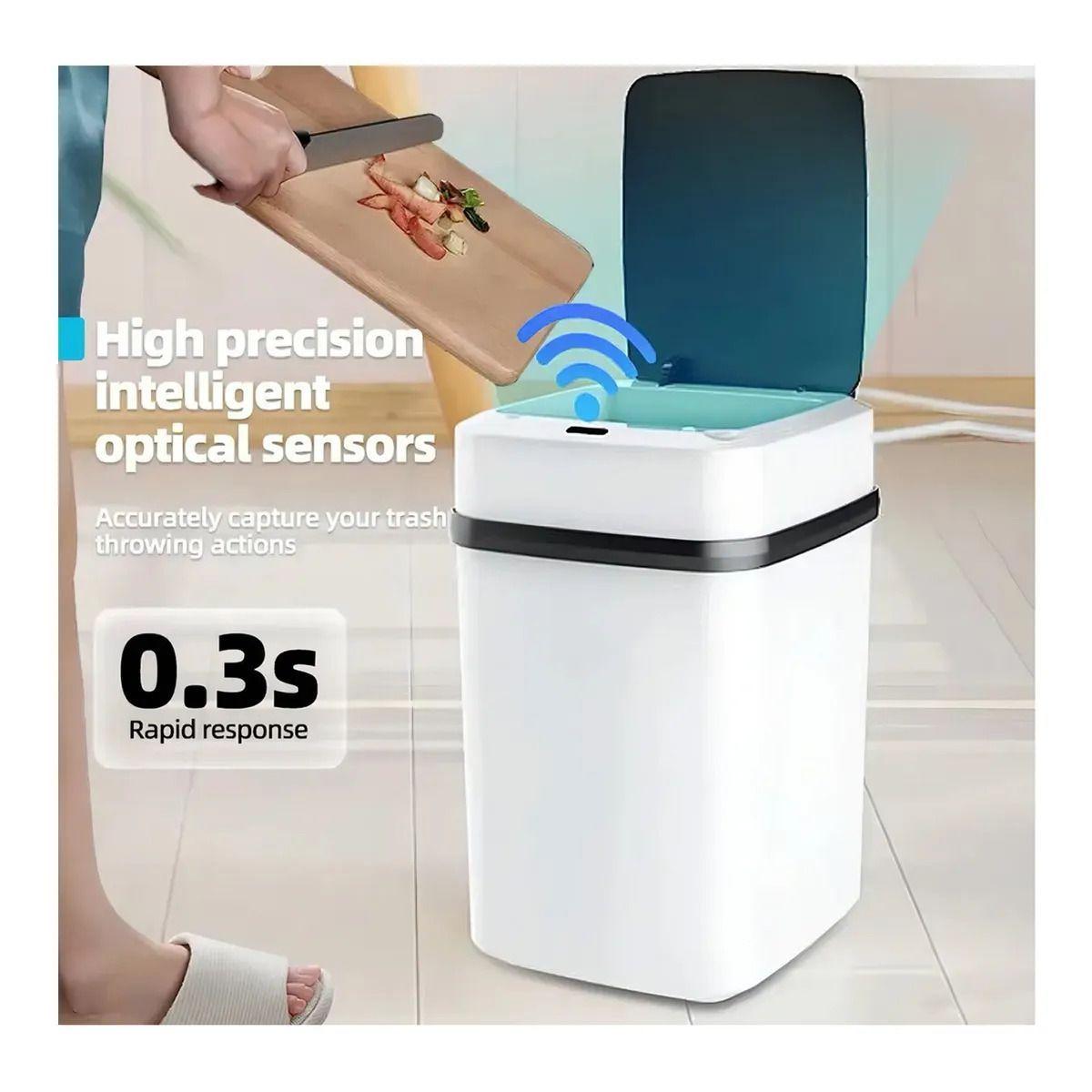 Bote Basura Inteligente Con Sensor Papelera Autom tica-6