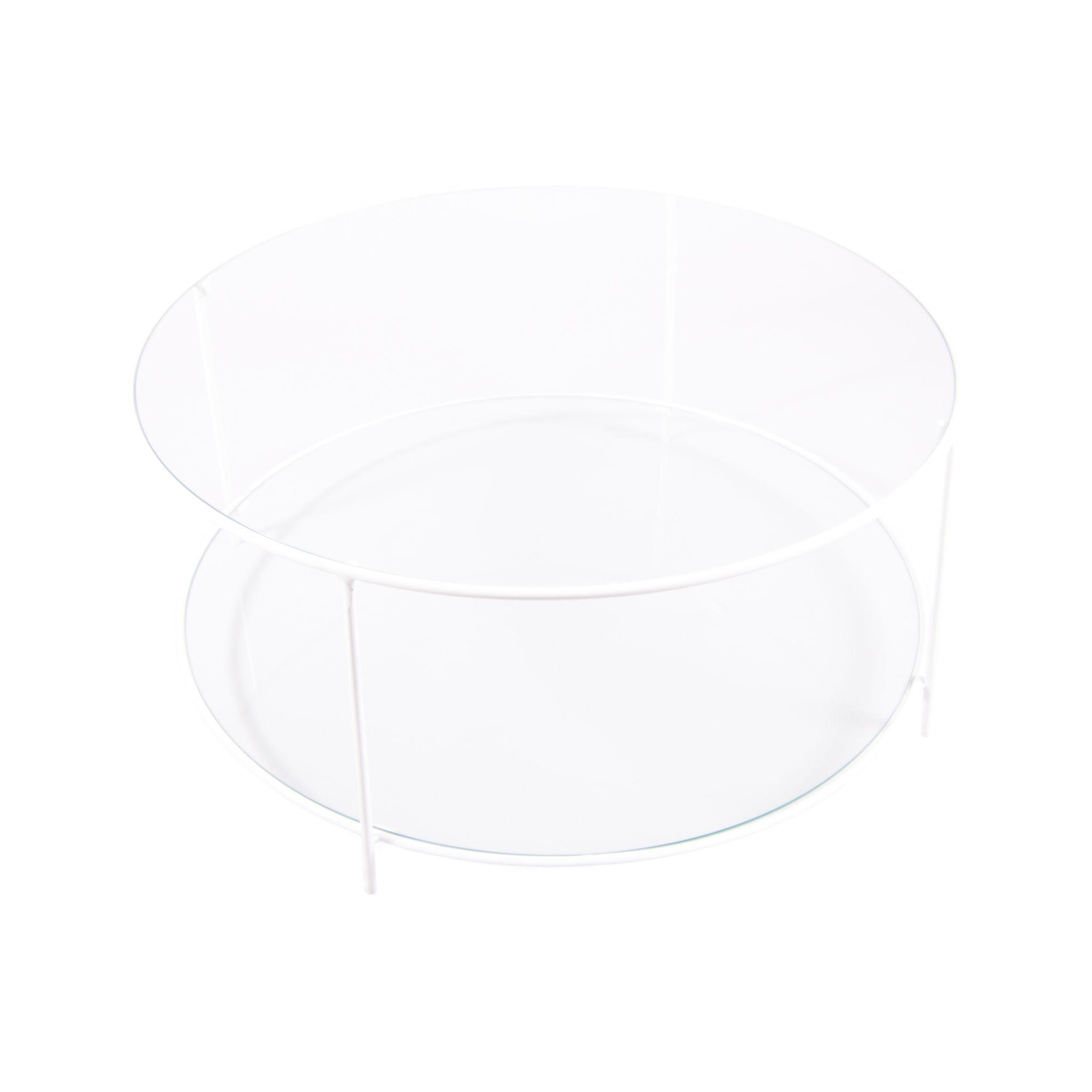 MESA DE CENTRO 80 BLANCA DOS NIVELES GLASS-5
