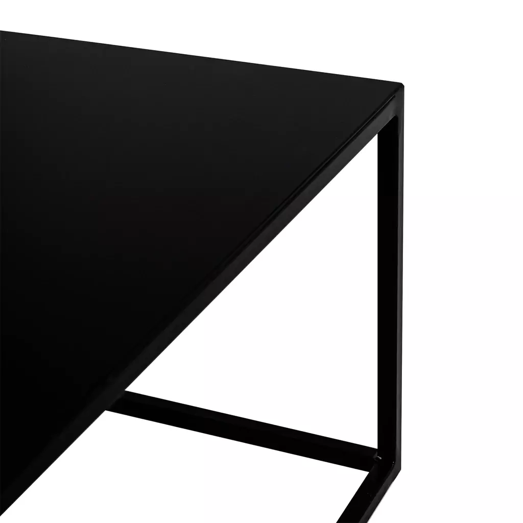 Mesa de Centro Rectangular Metal Black Negra-4