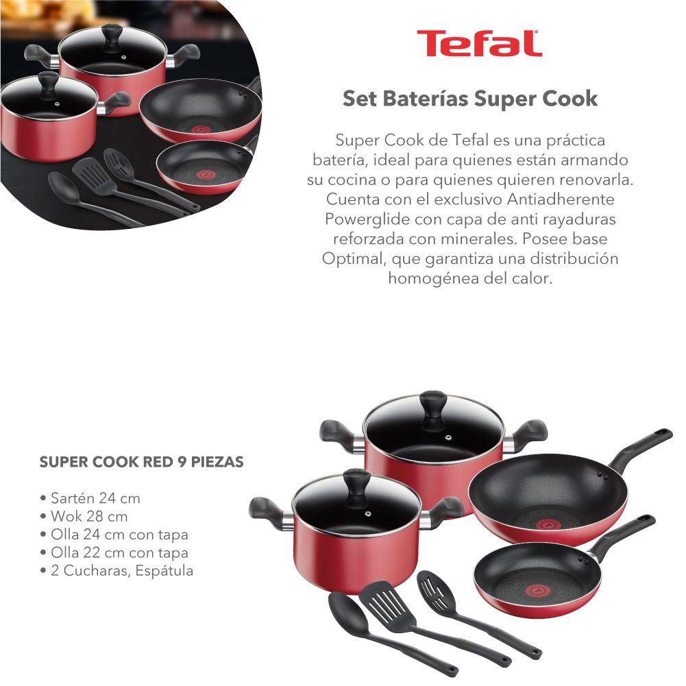 Batería 9 piezas Super Cook Red-1